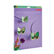 Fern Striped Butterflies: Set of 3 -  DIYWall Art Kit
