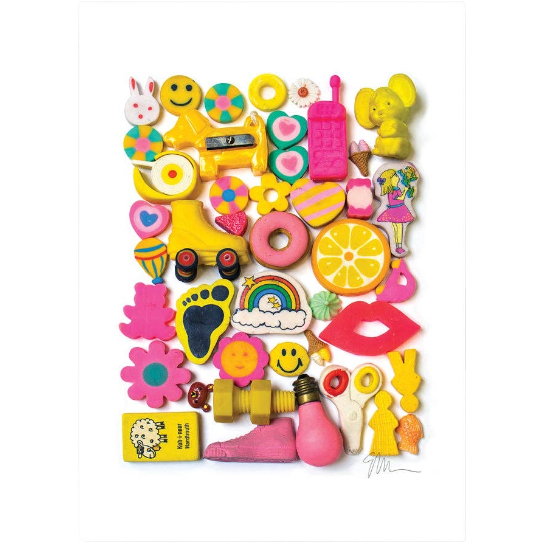 Eraser Arrangement No. 8 | Lisa Congdon Postcard