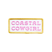 Coastal Cowgirl, Purple+Gold | Embroidered Iron on Patch