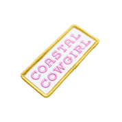 Coastal Cowgirl, Purple+Gold | Embroidered Iron on Patch