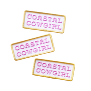 Coastal Cowgirl, Purple+Gold | Embroidered Iron on Patch