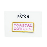 Coastal Cowgirl, Purple+Gold | Embroidered Iron on Patch