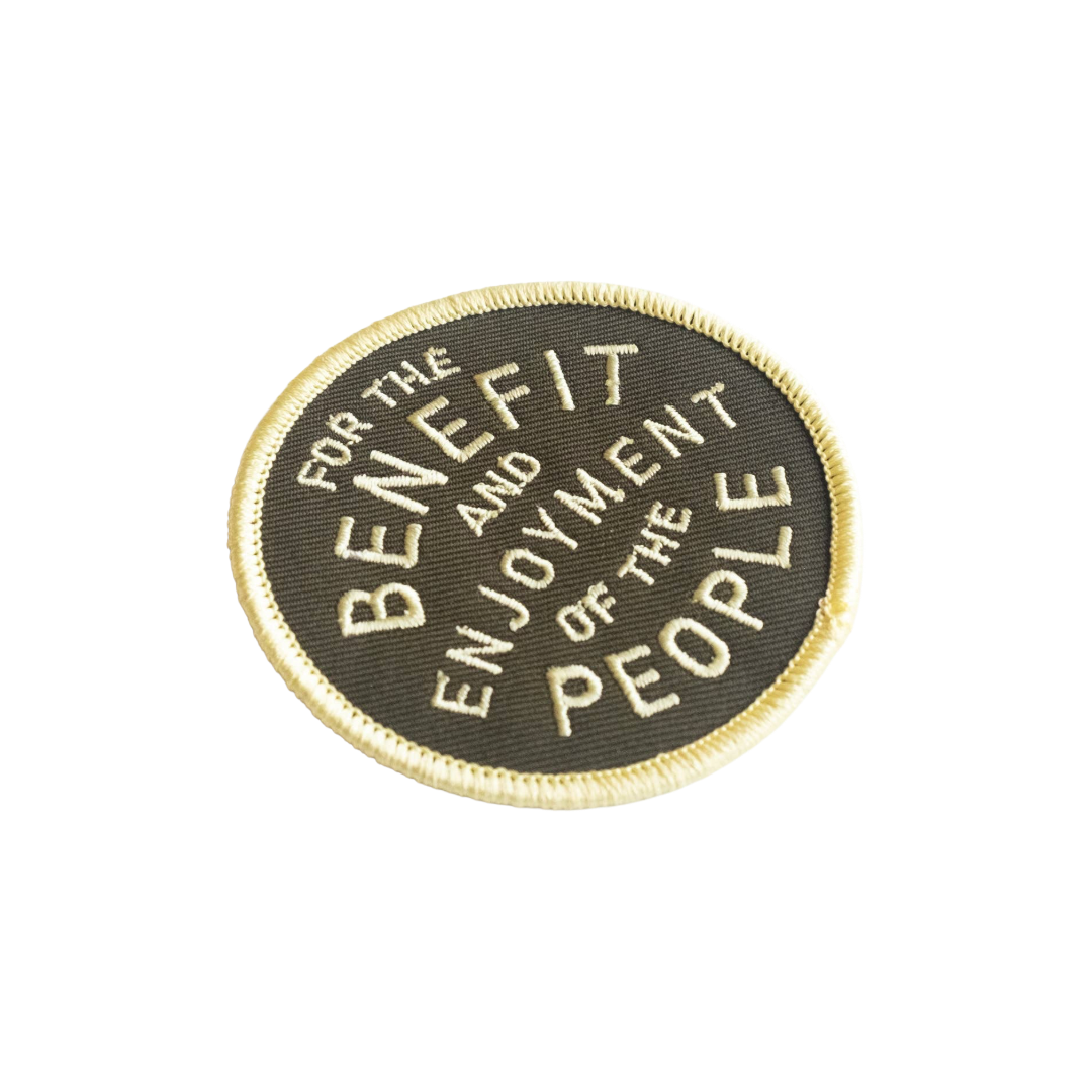 For The Benefit and Enjoyment of The People | Iron on Patch