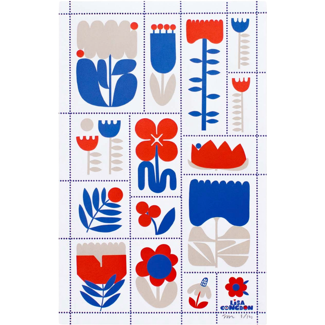 March Flowers | Lisa Congdon Poster Stamp Series 3