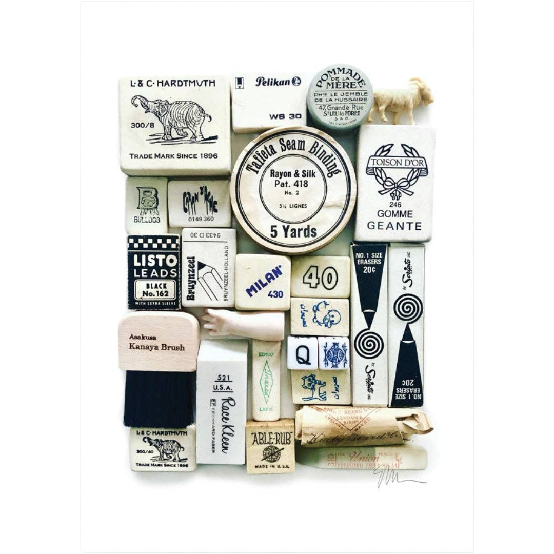 Eraser Arrangement No. 6 | Lisa Congdon Postcard