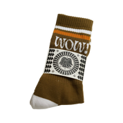 'WOW!’ Socks: Brown and One Size Fits All