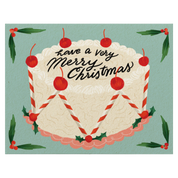 Christmas Cake  Greeting Card