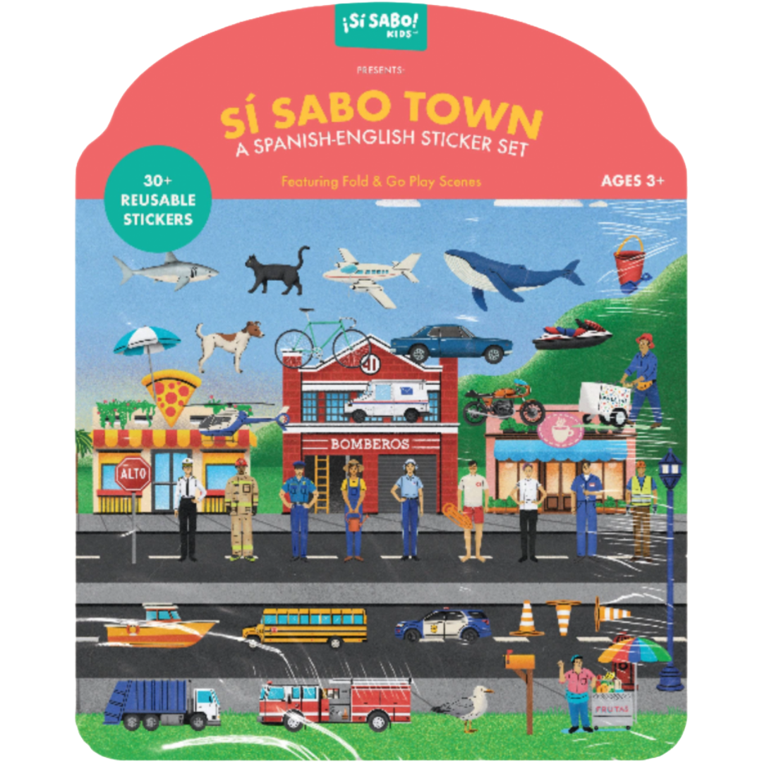 Sí Sabo Town | A Bilingual Reusable Sticker Play Set