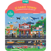 Sí Sabo Town | A Bilingual Reusable Sticker Play Set