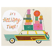 It's Holiday Time Station Wagon Greeting Card