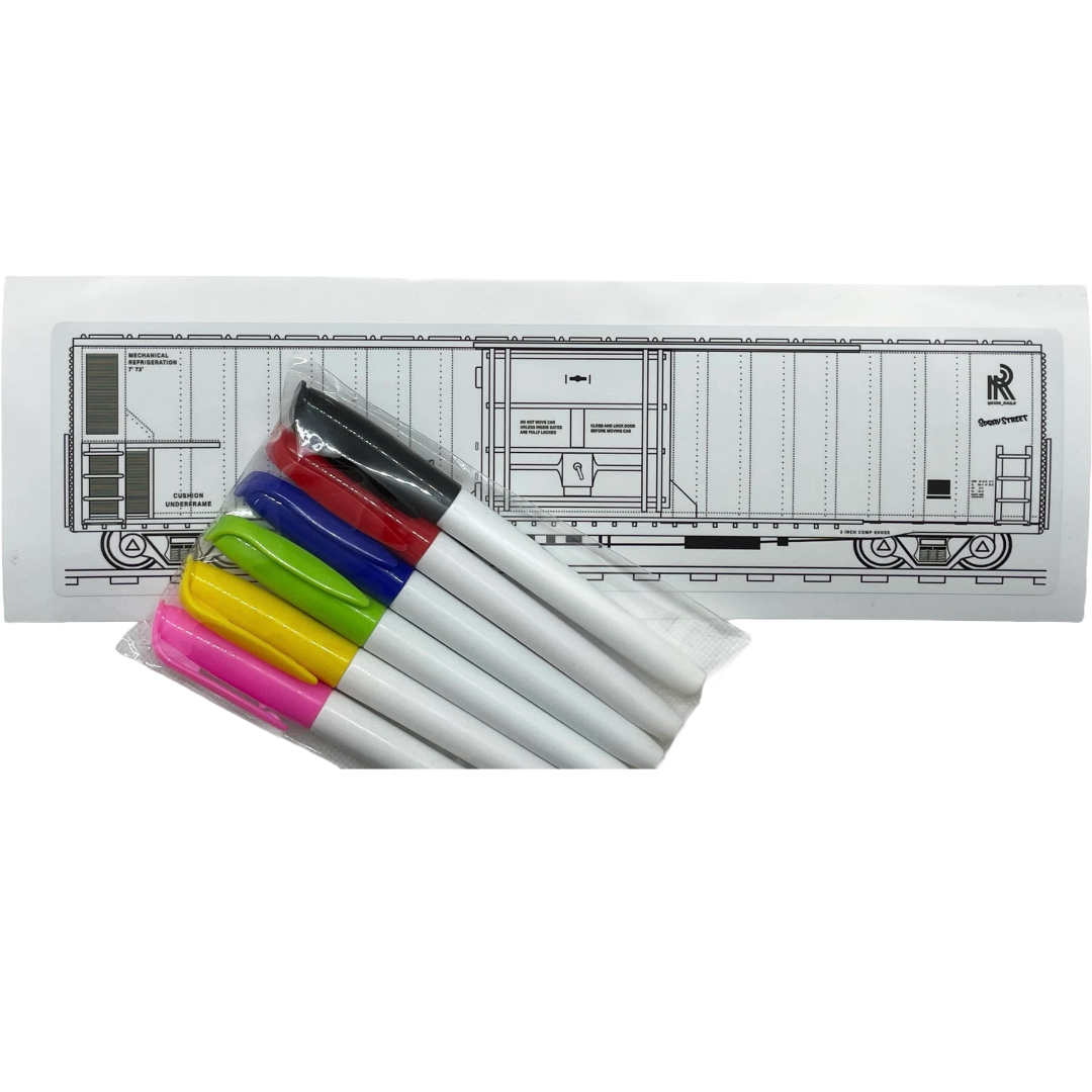 TRAIN-ING CAR Boxcar Dry Erase Sticker - Spray Street