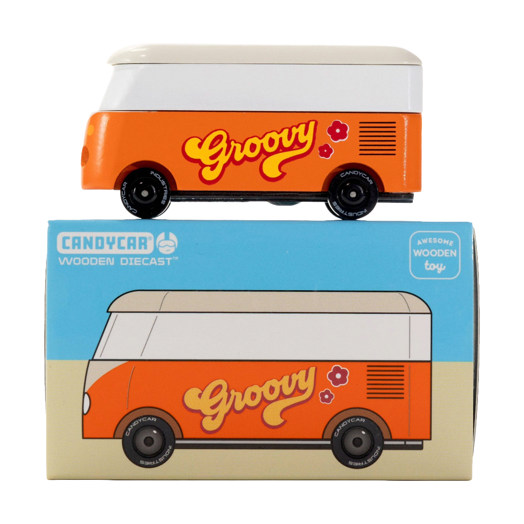 VW T1 Groovy Orange Van