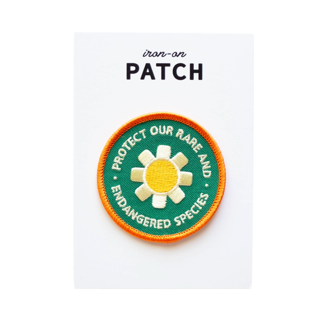 Protect Our Rare and Endangered Species Iron on Patch