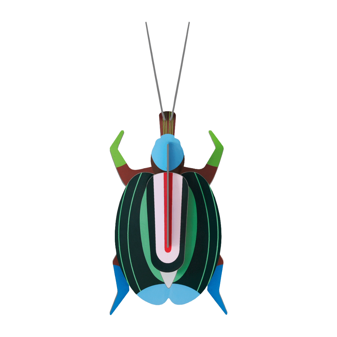 Green Fig Beetle - DIY 3D Wall Art