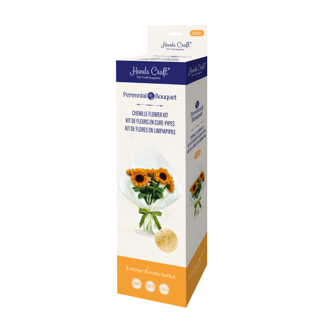 DIY Chenille Flower Bouquet Kit – Sunflower
