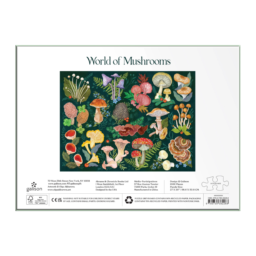 World of Mushrooms 1000 Piece Puzzle