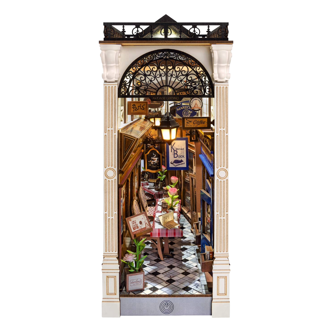 DIY Book Nook Kit: Paris Arcade Date with Dust Cover