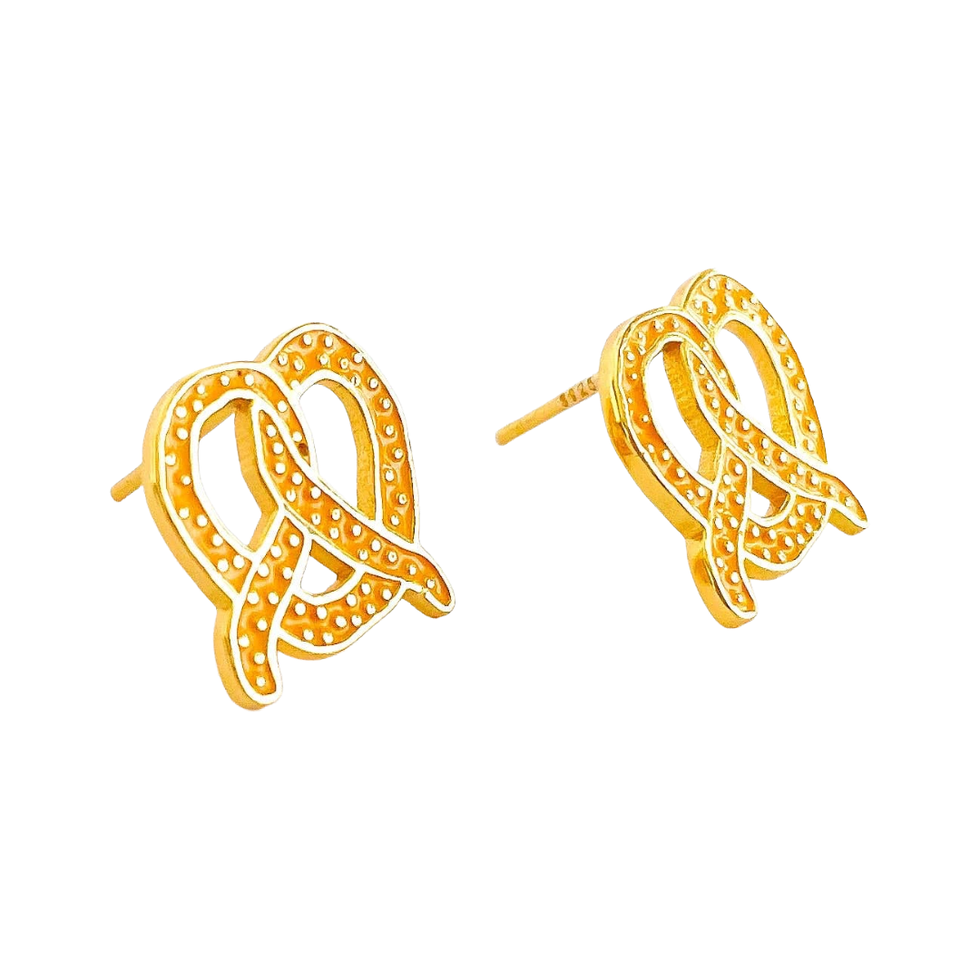Pretzel Enamel Earrings