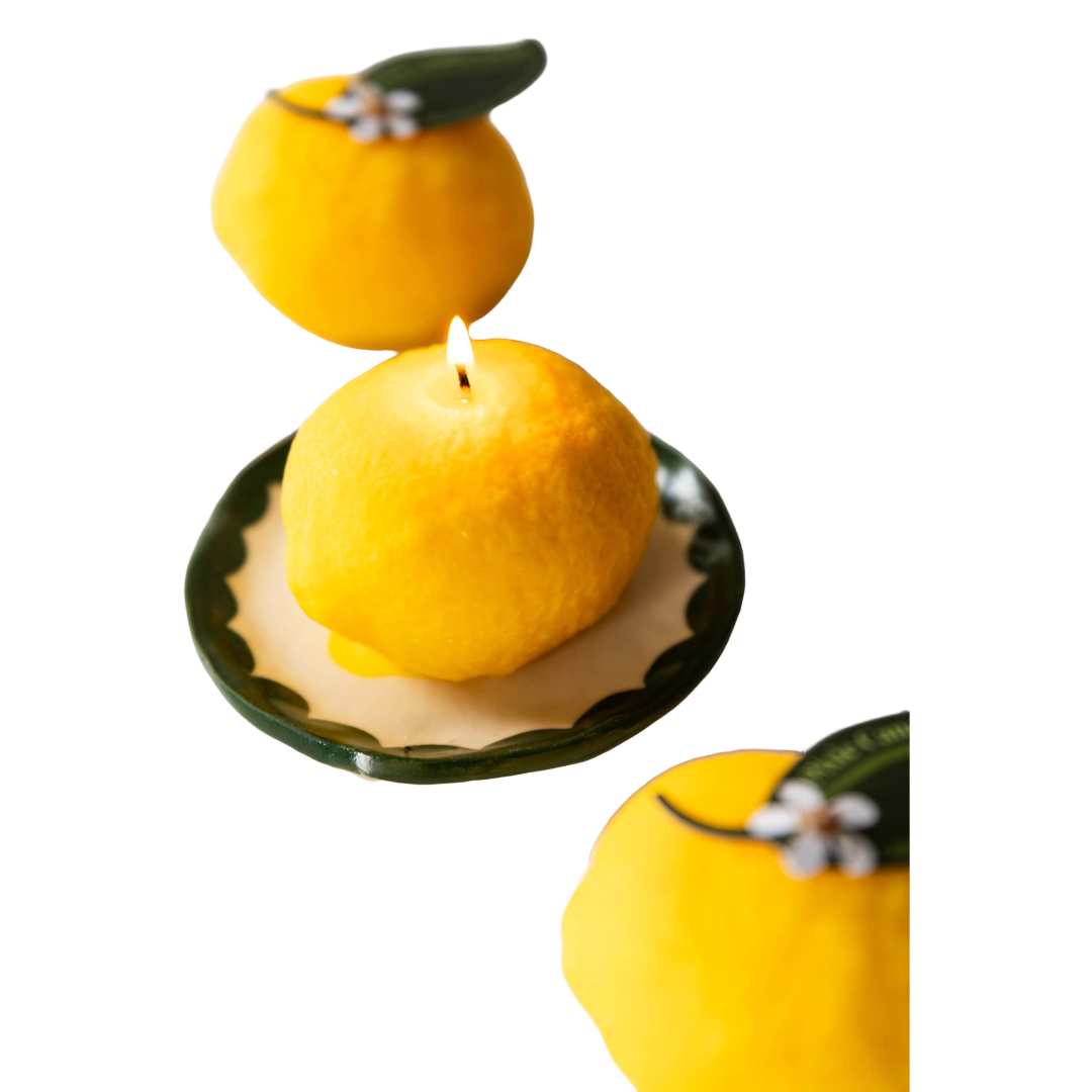 Lemon shaped Candle-Garden Collection