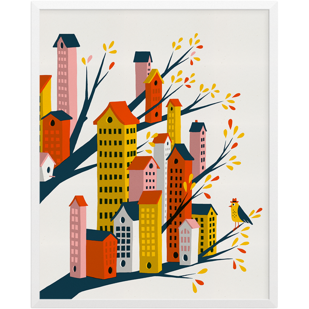 Bird City | Art Print | 16" x 20"