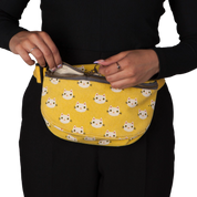 Meow Meow Cats Cotton Hip Bag Adjustable Strap