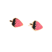 Strawberry Enamel Earrings