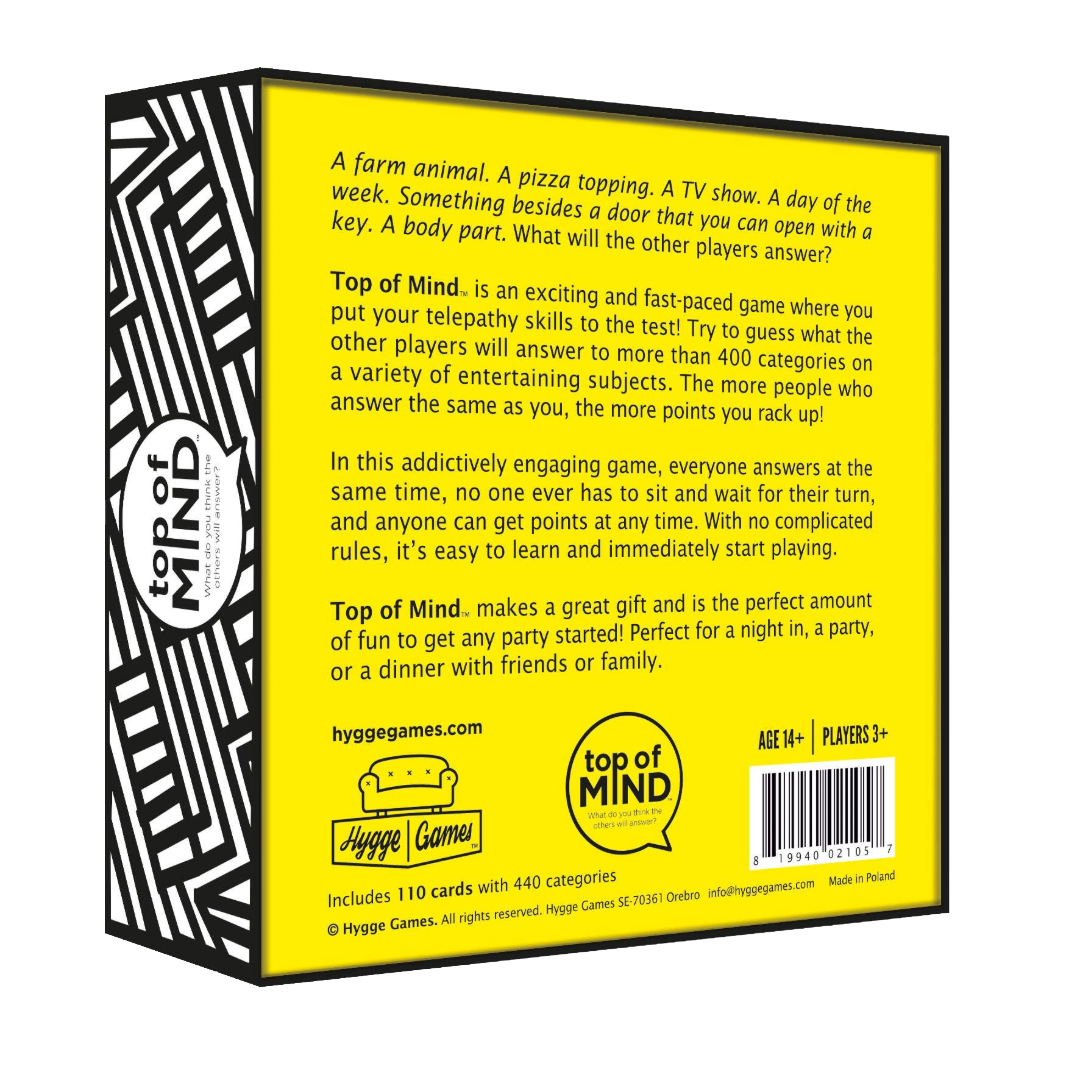Top Of Mind | Card Game