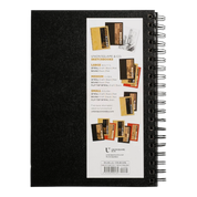 Medium Black Sketchbook | 7" x 10" | Spiral Hardcover