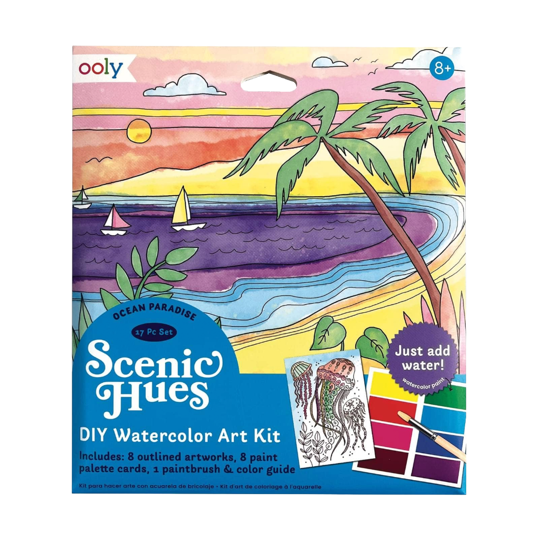 Ocean Paradise Scenic Hues D.I.Y. Watercolor Kit
