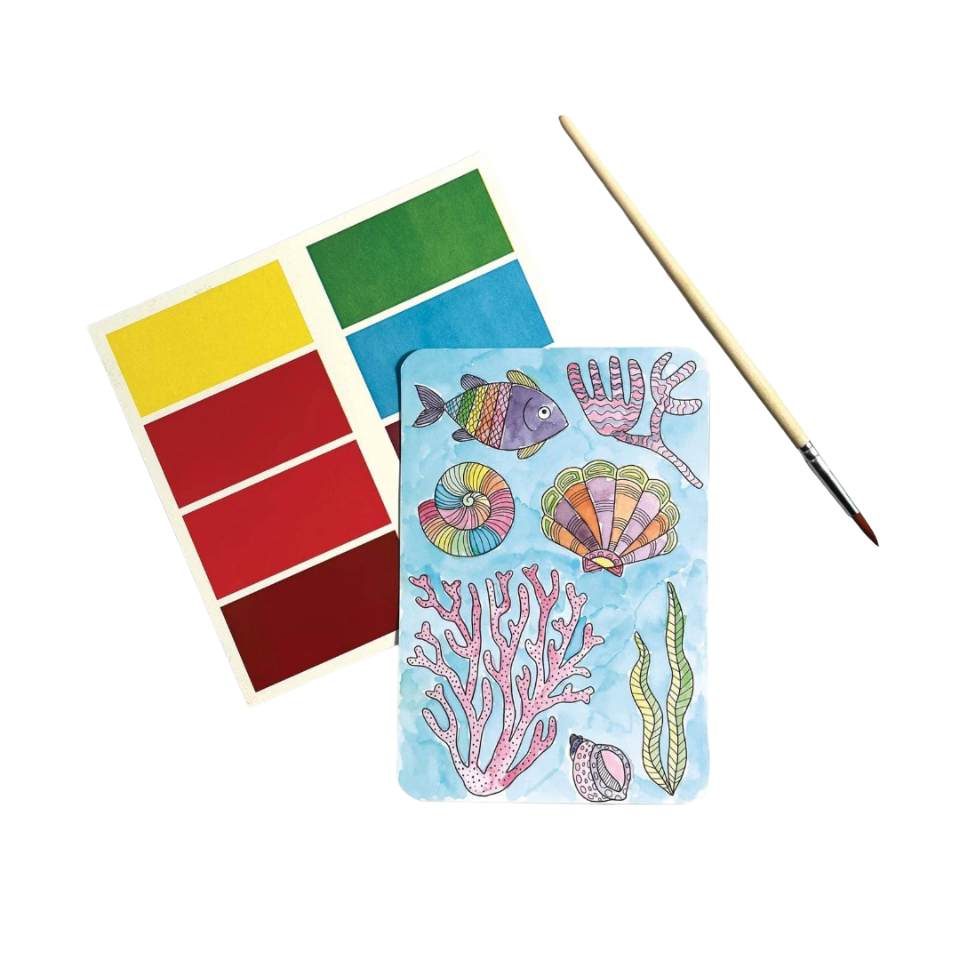 Ocean Paradise Scenic Hues D.I.Y. Watercolor Kit