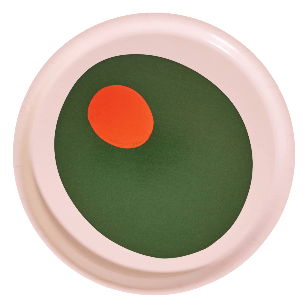 Pimento Olive Bent Birch/Melamine Serving Tray Platter