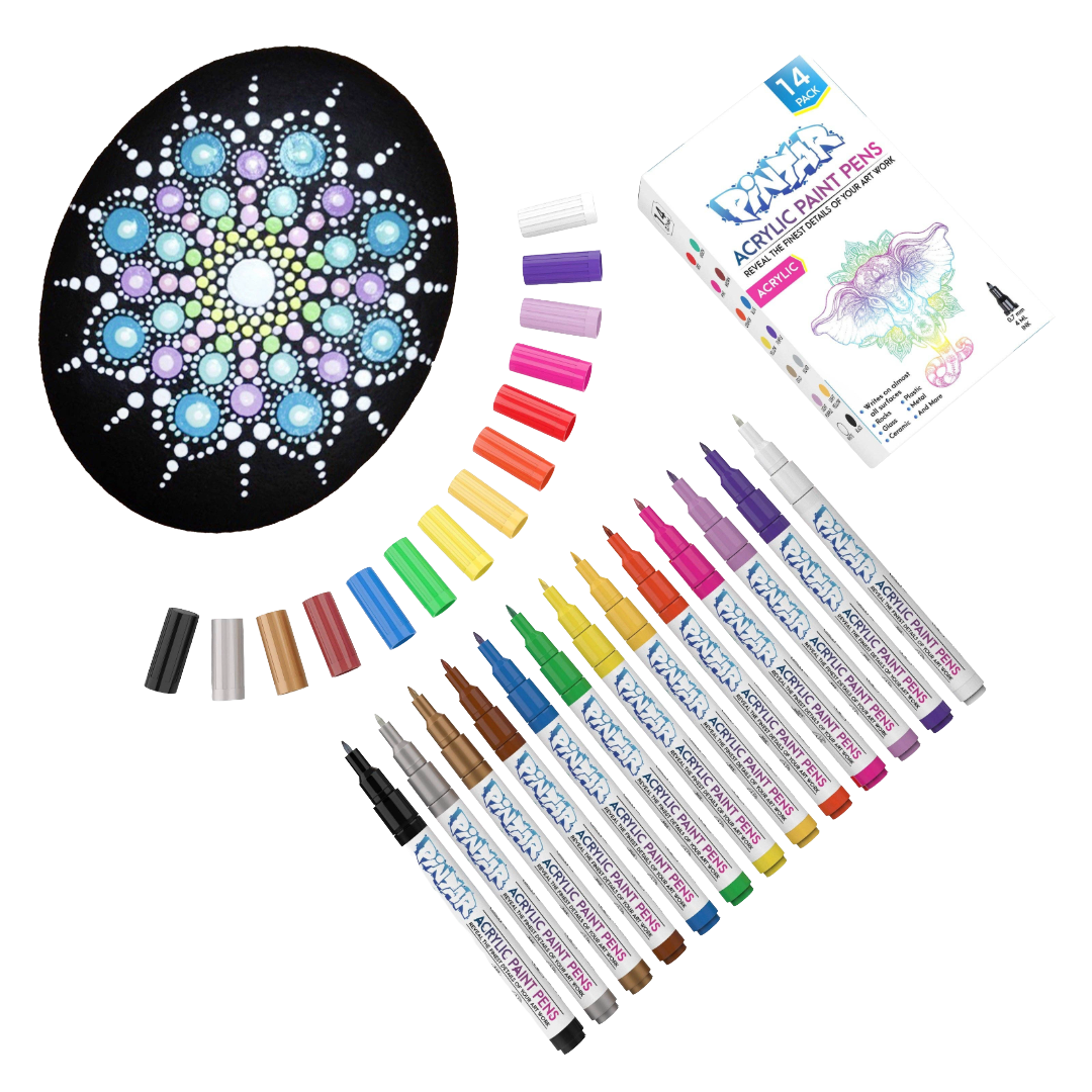 Pintar 14 Pack Fine Point Acrylic Paint Pens