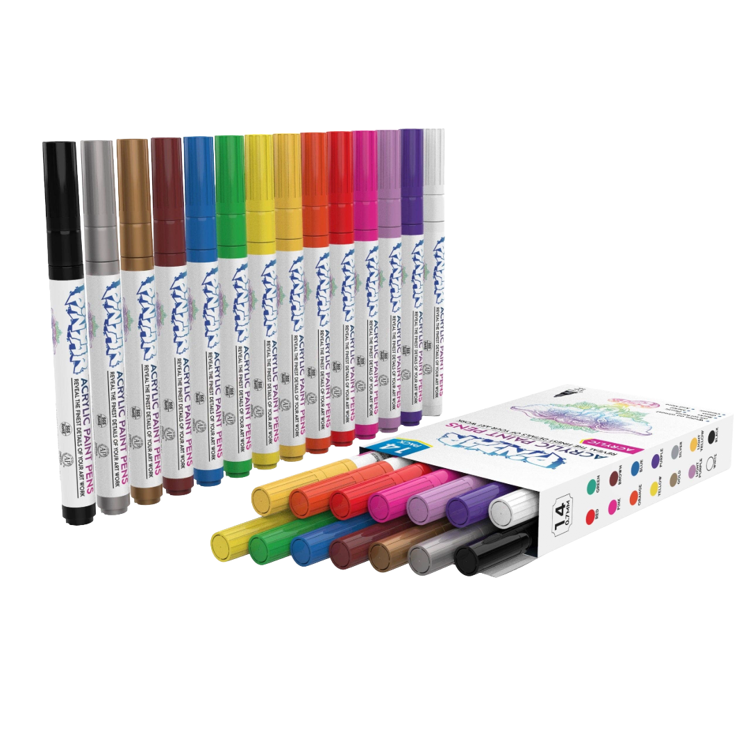 Pintar 14 Pack Fine Point Acrylic Paint Pens