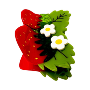 Large Strawberries and Flowers Hair Claw Clip