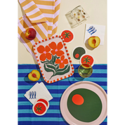 Pimento Olive Bent Birch/Melamine Serving Tray Platter