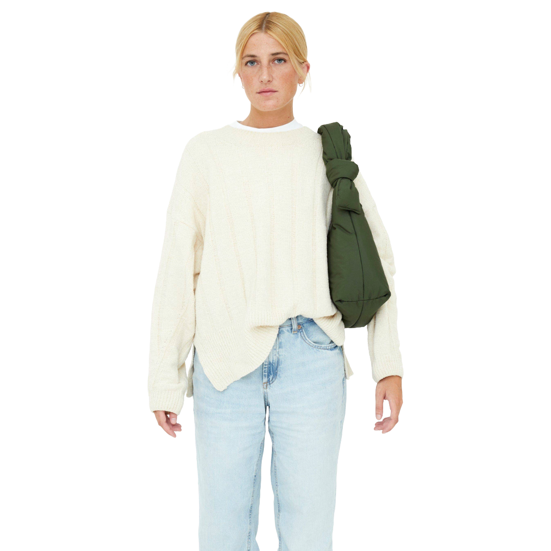 Biwa Puffy Shoulder Bag Mini Green