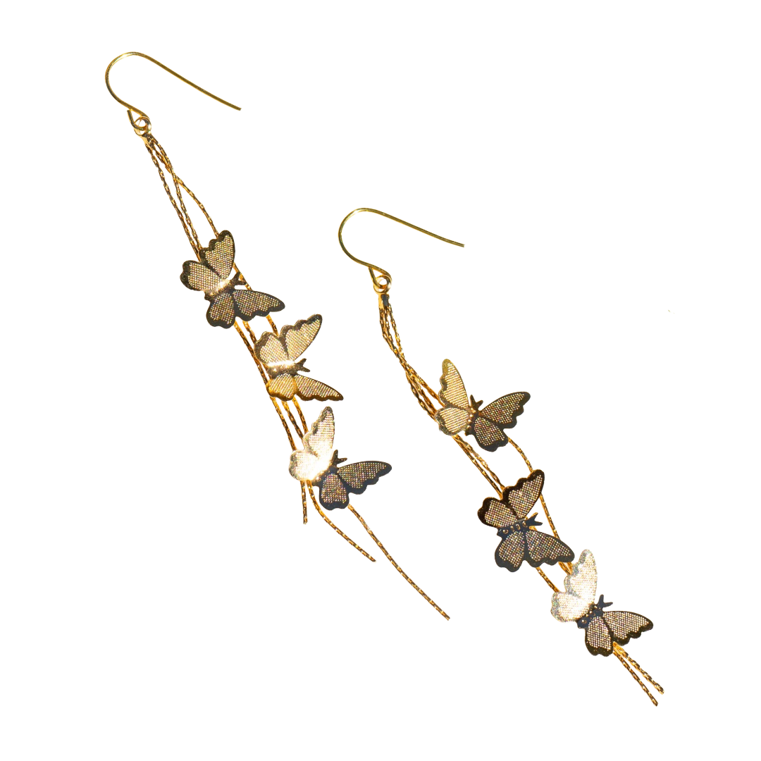 Give Me Butterflies Earring - 18K Gold Plated