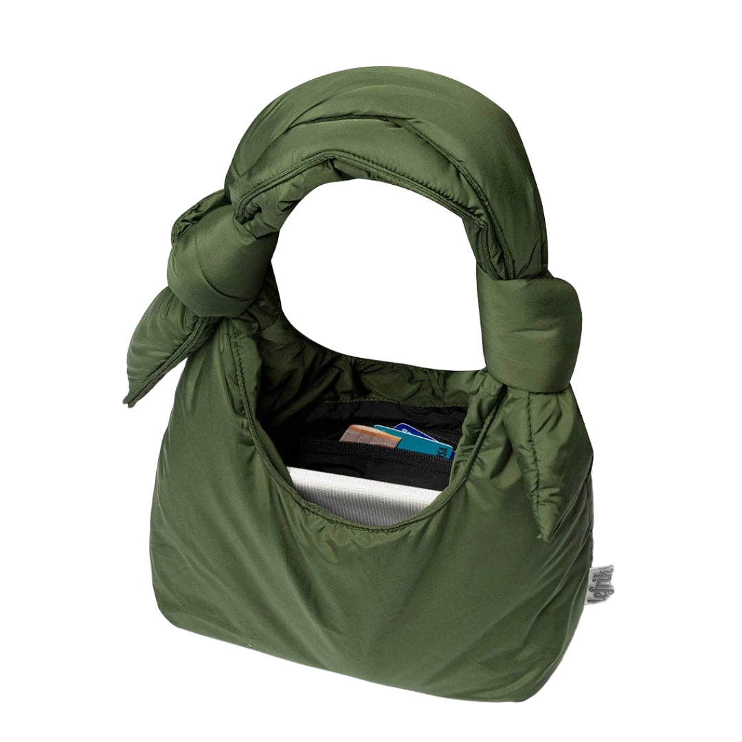 Biwa Puffy Shoulder Bag Mini Green