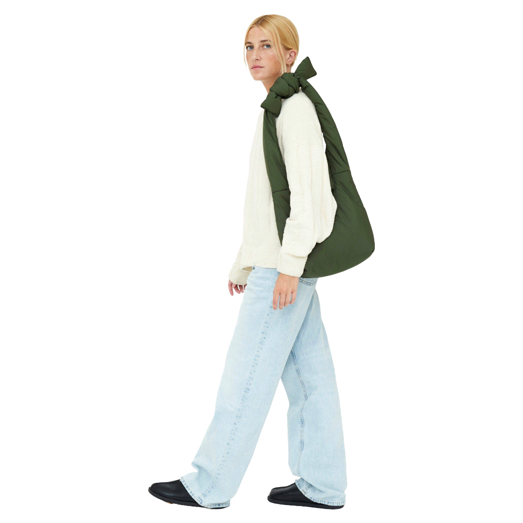 Biwa Puffy Shoulder Bag Mini Green