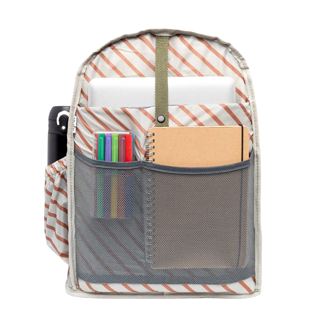 Capsule Backpack Stripes Olive