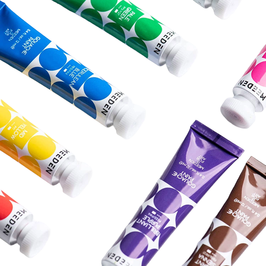 Gouache Paint Set - Non-Toxic 24 x 12ml/0.4oz