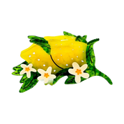 Large Lemon and Flowers Hair Claw Clip