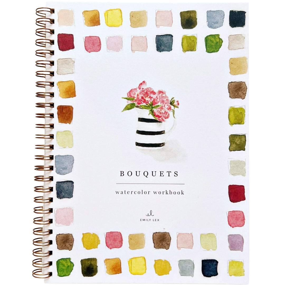 Bouquets Watercolor Workbook