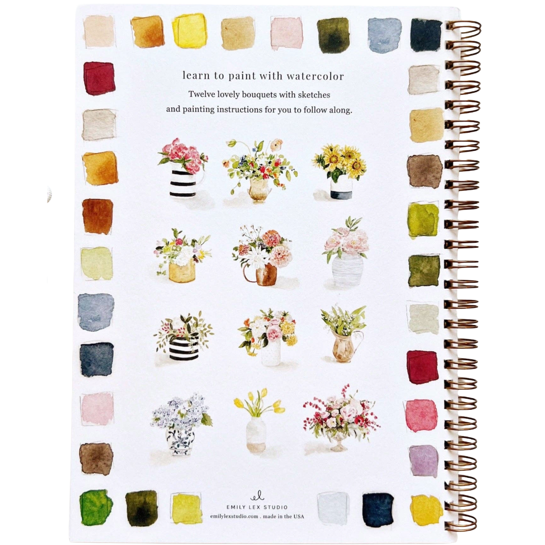 Bouquets Watercolor Workbook