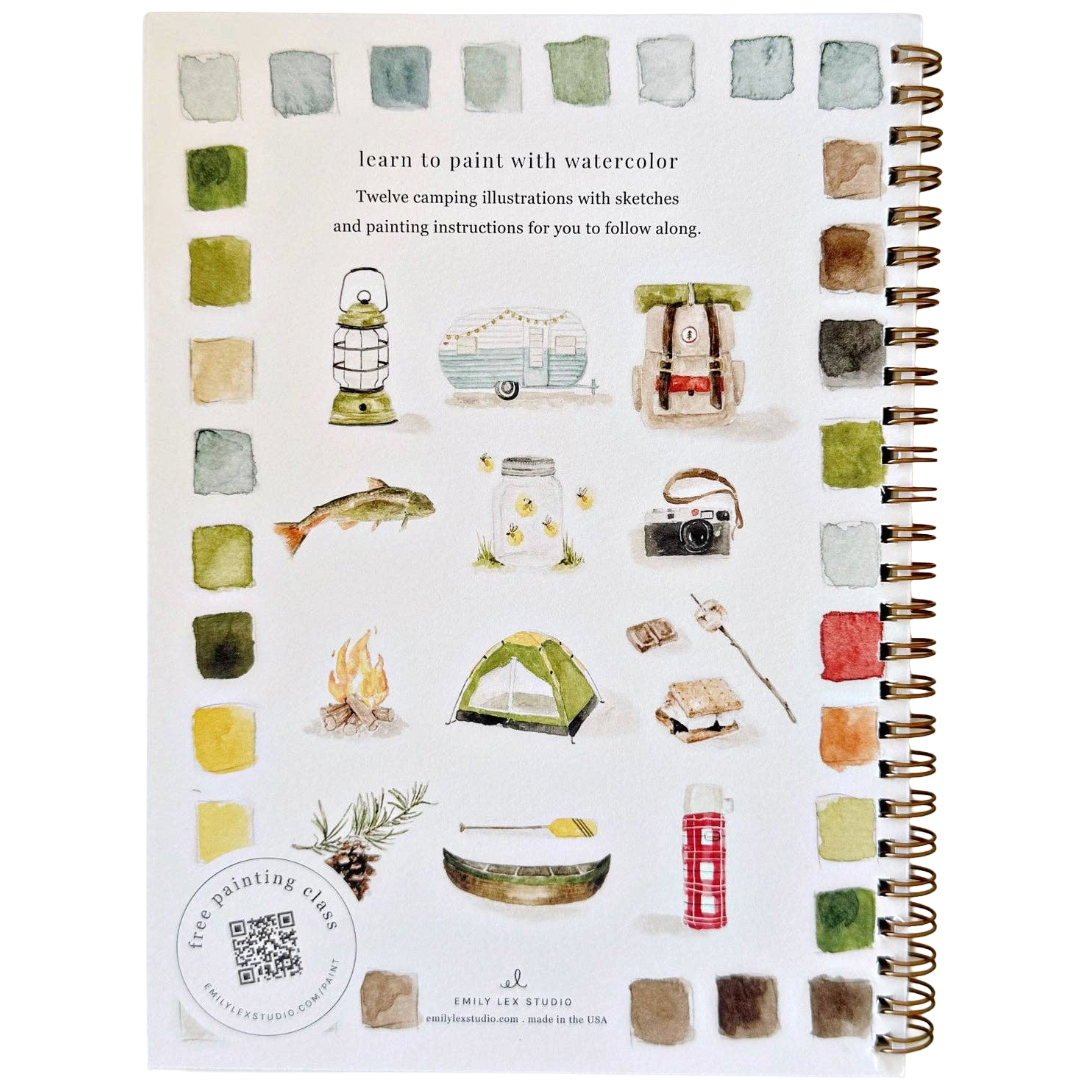 Camping Watercolor Workbook