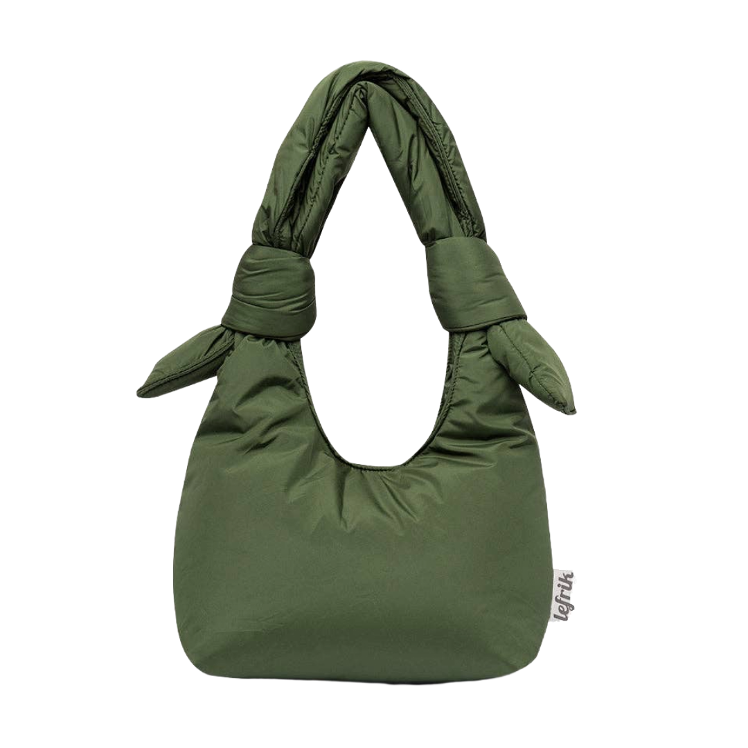 Biwa Puffy Shoulder Bag Mini Green