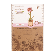 3D Wooden Flower Puzzle: Pink Rose