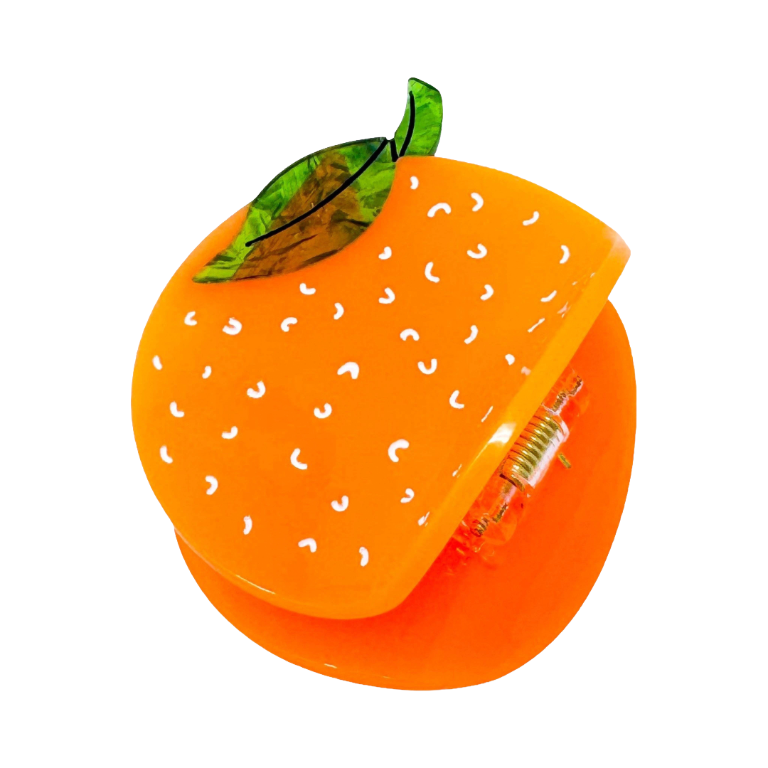 Midi Orange Hair Claw Clip