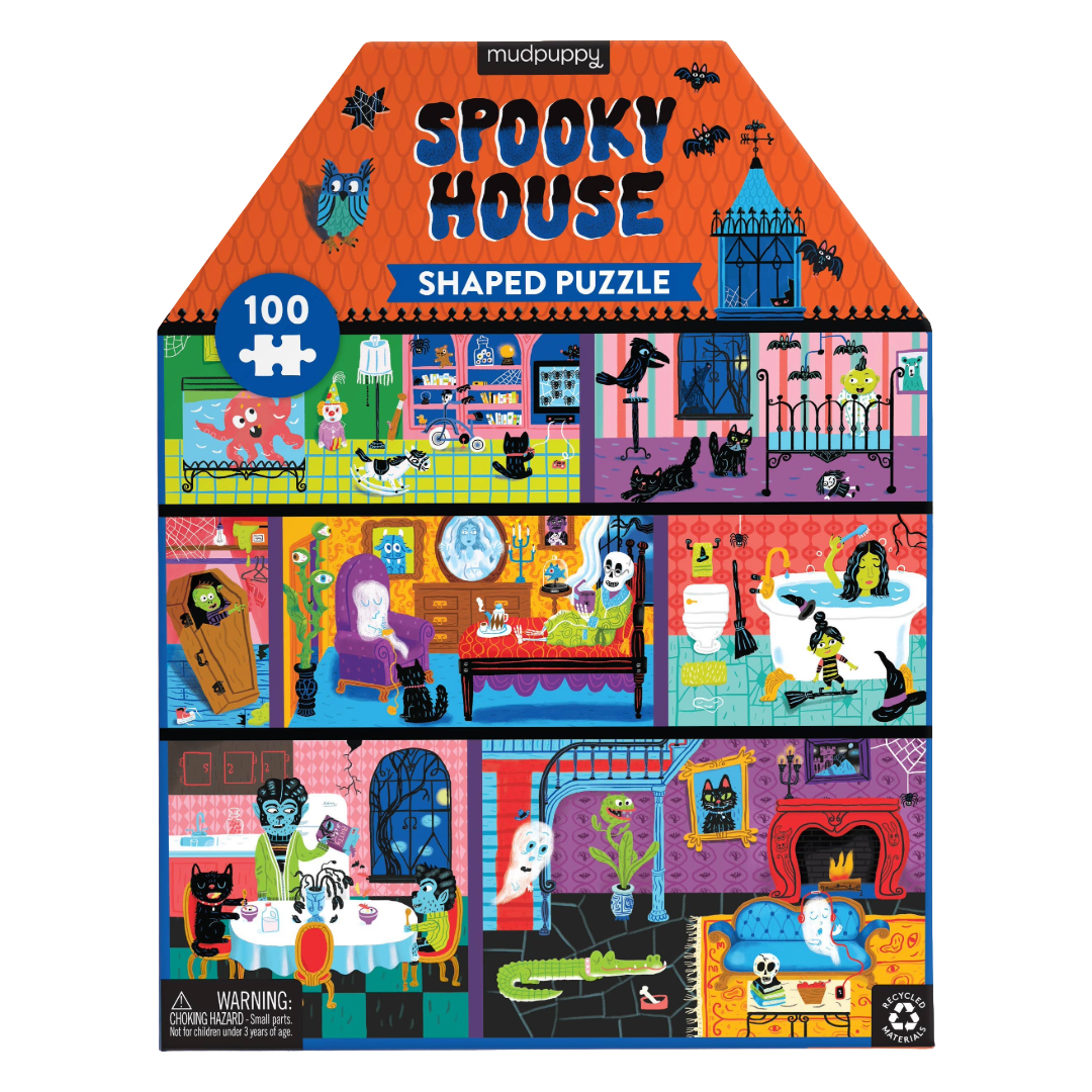 Spooky House 100 Piece House-Shaped Puzzle