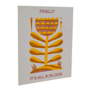 It's All In Bloom Letterpress Greeting Card